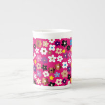 Motif floral multicolore