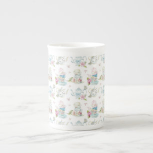 Tasse En Porcelaine Motif floral vintage pour thé à la victorienne à m