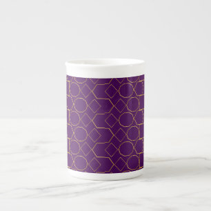 Tasse En Porcelaine Motif géométrique d'or