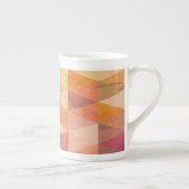 Tasse En Porcelaine Motif géométrique Triangle souple | Monogramme (Droite)