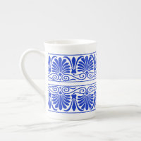 Motif grec méditerranéen bleu