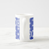 Tasse En Porcelaine Motif japonais Asanoha - bleu cobalt (Dos)
