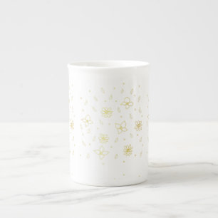 Tasse En Porcelaine Motif or joli