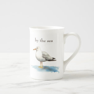 Tasse En Porcelaine Mouette à être par la mer