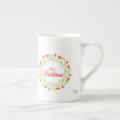Tasse En Porcelaine Multicolored Christmas Wreath (Droite)
