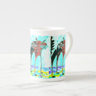 Tasse En Porcelaine muqueuse de porcelaine osseuse Meow Scare Chat bri