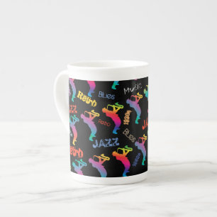 Tasse En Porcelaine Musiciens de jazz musique rétro POP ART des anné