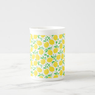 Tasse En Porcelaine Musique de citrons jaunes