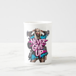 Tasse En Porcelaine N'abandonnez jamais le devis de graffiti