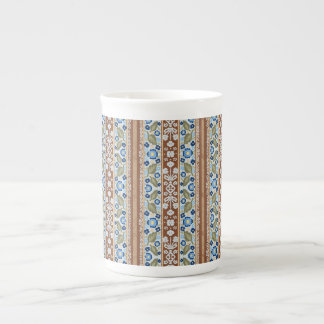 Tasse En Porcelaine Nappe à rayures florales inspirée de la vintage fr