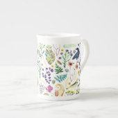 Tasse En Porcelaine Nature-Inspired Botanical Pattern Decorative Throw (Devant droit)