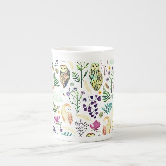 Tasse En Porcelaine Nature-Inspired Botanical Pattern Decorative Throw (Devant)