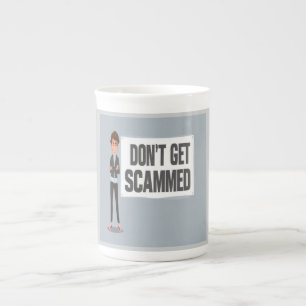 Tasse En Porcelaine Ne pas avoir de bannière truquée à côté d'un escro