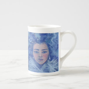 Tasse En Porcelaine Neige, imaginaire d'hiver, Nouvel An de Noël