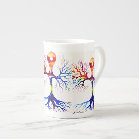 Tasse En Porcelaine neurone unipolaire (Devant droit)