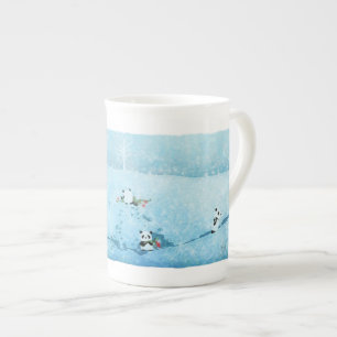 Tasse En Porcelaine Neve. Fiori. Panda