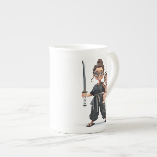 Tasse En Porcelaine Ninja Maman (Devant droit)