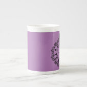 Tasse En Porcelaine No.1 Meilleur enseignant Noir Line Design Typograp (Devant)