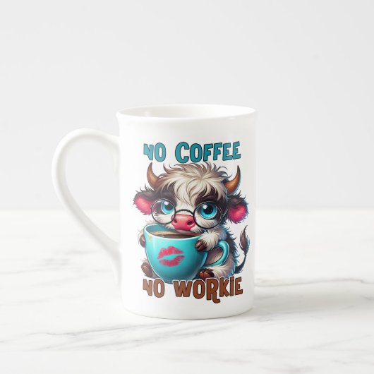 Tasse En Porcelaine No Coffee No Workie  (Gauche)