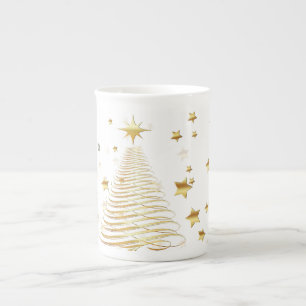 Tasse En Porcelaine Noël doré