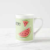 Tasse En Porcelaine Nom des morceaux verts de pastèque (Droite)