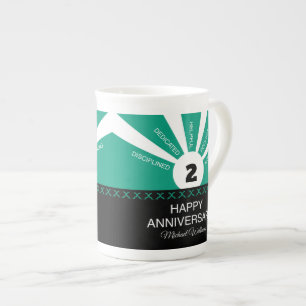 Tasse En Porcelaine Nom et année personnalisés, Anniversaire de l'empl