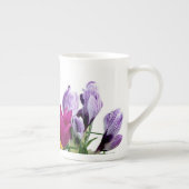 Tasse En Porcelaine Nom Iris personnalisable belles fleurs de printemp (Droite)