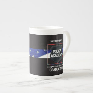 Tasse En Porcelaine Nom personnalisé, diplôme de l'académie de poli