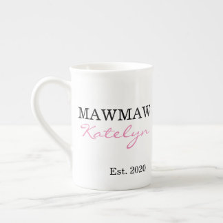 Tasse En Porcelaine Nom personnalisé mignon Mawmaw Année établie