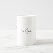 Tasse En Porcelaine Nom propre Unique Élégant Plain Simple Calligraphi (Devant)