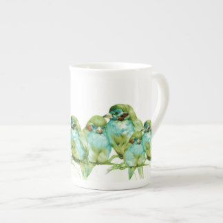 TASSE EN PORCELAINE NOUVELLE TASSE D'INSÉPARABLE DE PORCELAINE TENDRE