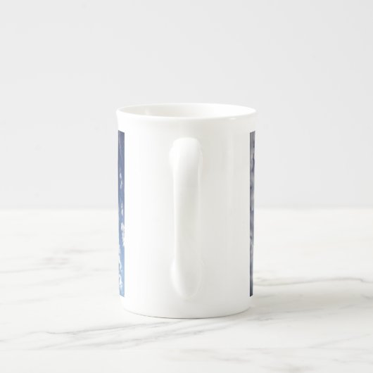 Tasse En Porcelaine Nuages Puffy Sur Ciel Bleu (Dos)