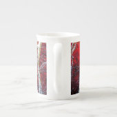Tasse En Porcelaine Nuit d'hiver rouge (Dos)