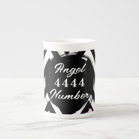 Tasse En Porcelaine Numéro d'ange "4444" (Devant)