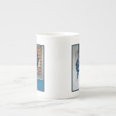 Tasse En Porcelaine Nuthatch à poitrine blanche en neige - Photo origi (Devant)