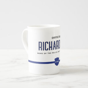 Tasse En Porcelaine Officier de police de ligne mince