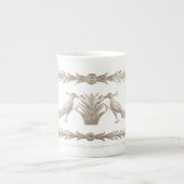 Tasse En Porcelaine Oiseau et roseau en aluminium (Devant)