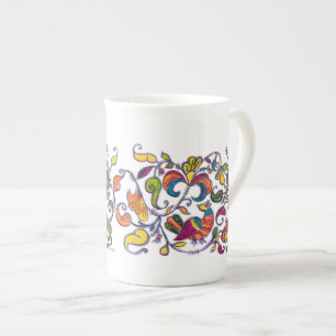 Tasse En Porcelaine Oiseau nordique