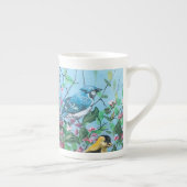 Tasse En Porcelaine Oiseaux dans la nature Jaune/ Bleu (Droite)