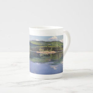 Tasse En Porcelaine Ombre d'île et de nuage - tasse de porcelaine
