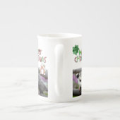 Tasse En Porcelaine Opossum de Noël Joyeux Vert (Dos)