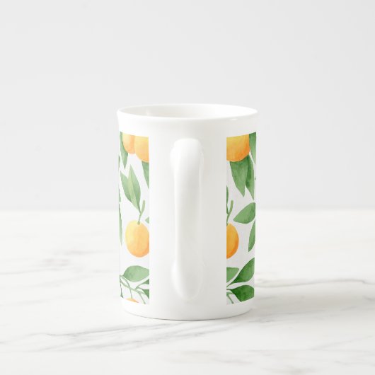 Tasse En Porcelaine Oranges ou mandarines motif (Dos)
