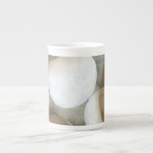 Tasse En Porcelaine Orbes blanches et cercles Brown (Devant)