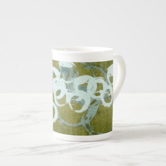 Tasse En Porcelaine Orbes vertes I (Devant droit)