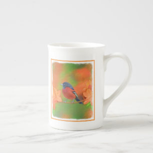 Tasse En Porcelaine Orchard Oriole Songbird Peinture Oiseau original