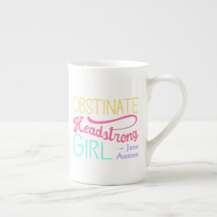 Tasse En Porcelaine Orgueil et Préjugés Citation II - Couleurs Vives