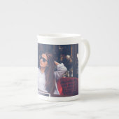 Tasse En Porcelaine Os, Chine, tasse, blanc, image, conception (Devant droit)