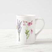Tasse en porcelaine osseuse - Fleurs sauvages (Droite)