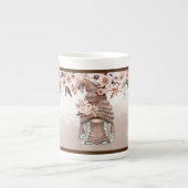 Tasse en porcelaine osseuse Gnomes Boho (Devant)