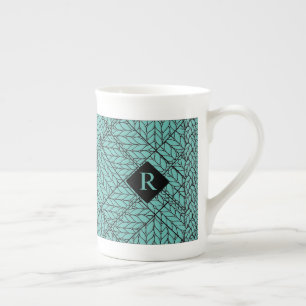 Tasse en porcelaine osseuse TRICOT ARGYLE SAPHIR +